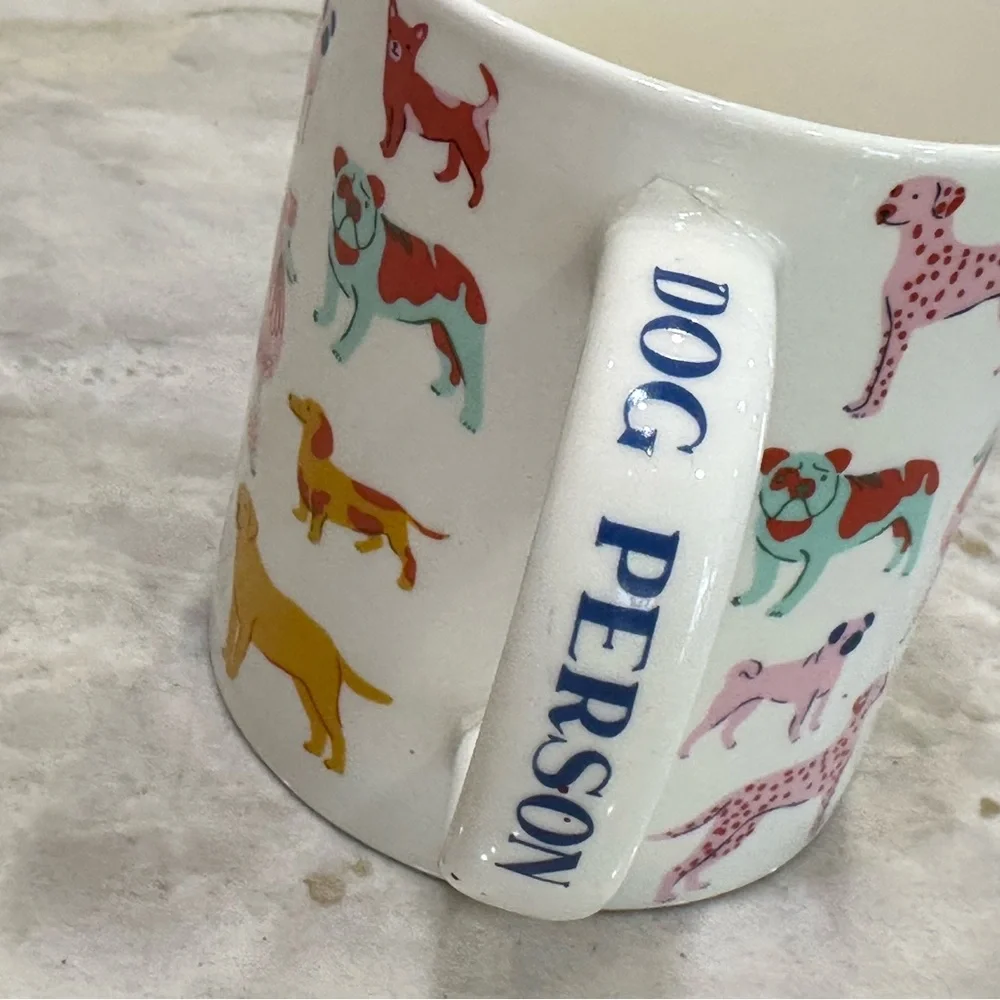 Park Lane White Ceramic Dog Pattern Mug with Multicolor Dogs